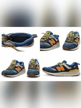 New Balance 997H Blue & Orange Suede Sneakers